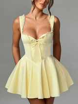 Dantel Sırtı Açık Midi Elbise