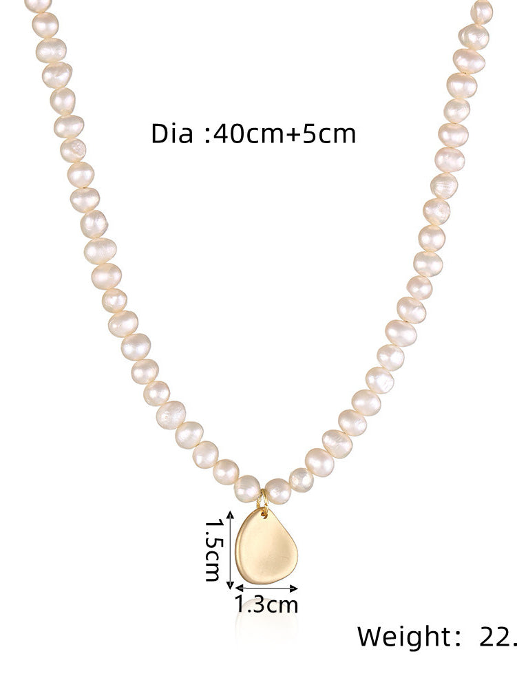 Büyük Boy İnci Yıldız Kolye