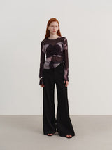 Degrade Batik Günlük Uzun Kollu Tişört