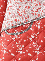 Etnik tarz Çiçek Desenli Renk Kontrast Kapitone Ceket