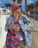 Graffiti Baskılı Ceket Ve Şort