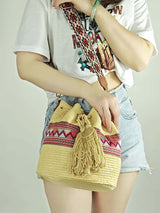 Hasır Dokuma Kova Çanta