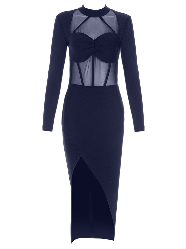 Bandaj Fileli Dar Elbise