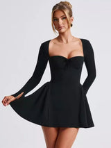 Siyah Uzun Kollu Mini