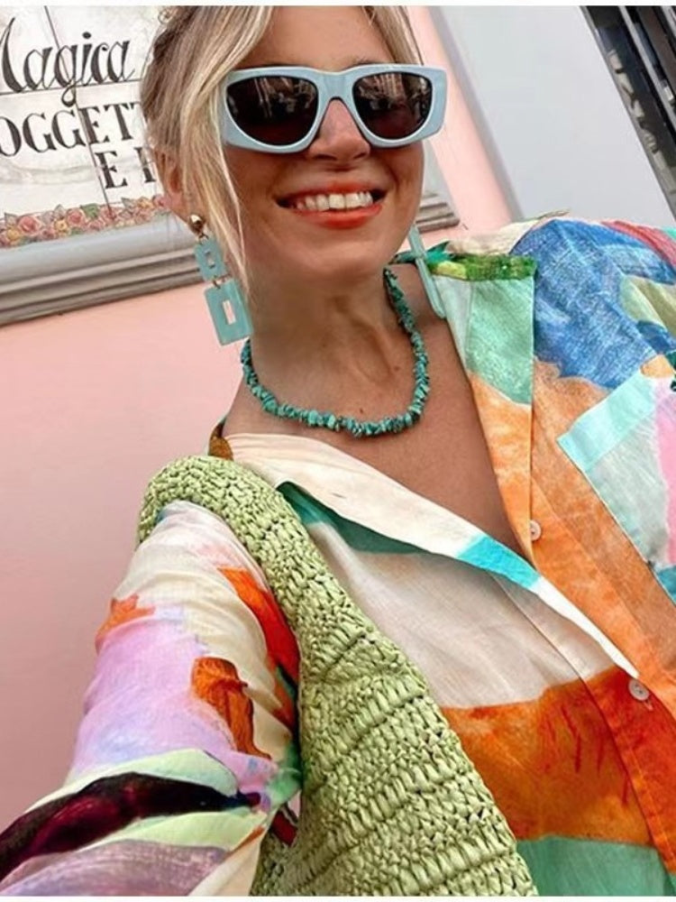 Rahat Baskılı Pantolon Takımı