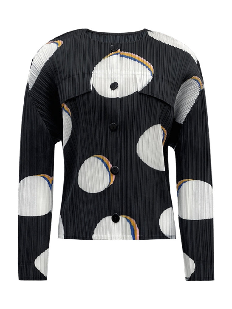 Dar kesim baskılı uzun kollu etek takımı