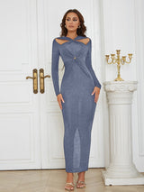 Seksi Asimetrik Yırtmaçlı Elbise