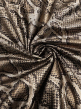 Asimetrik Baskılı Uzun Kollu Elbise