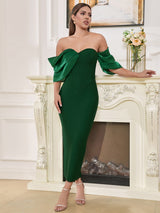 Cazibeli Tek Omuzlu Akşam Elbisesi