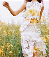 Zarif Tığ İşi Dantel Etek Takımı