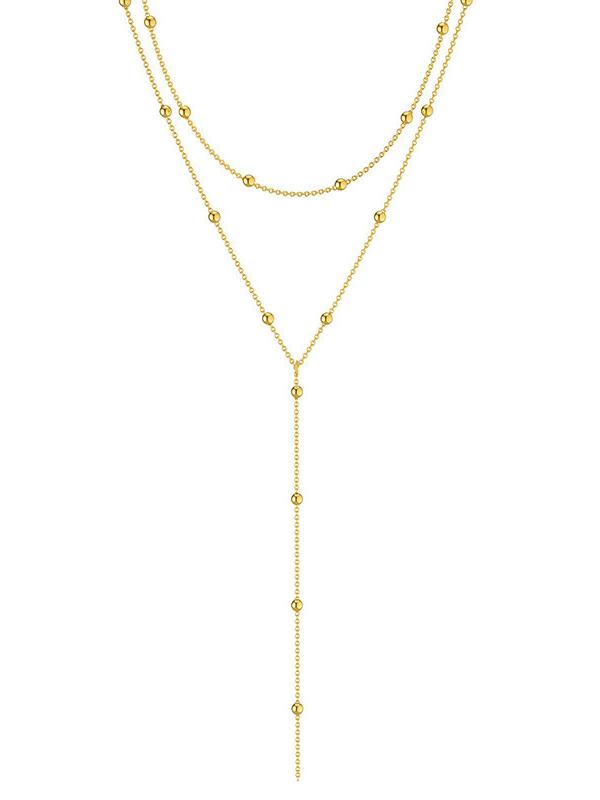 14 Ayar Altın Kaplama İncili Besties Kolye Altın