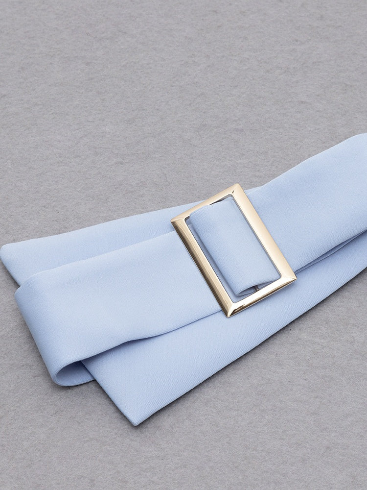 Tek Omuzlu Kemerli Bodycon Elbise