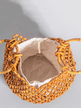 El İşi Ahşap Boncuklu Fıçı Çantası