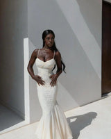 Şifon Dantelli Dekolteli Elbise