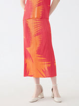 Pileli Yaka Üst İki Parçalı Set Etek