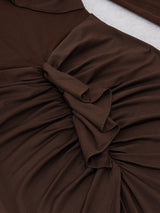 Yüksek Yaka Şeffaf Dar Elbise