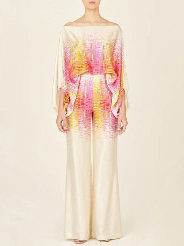 Abstract Waves İkili Takım - Sarı-Pembe