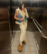 Kot Taklit Yün Yelek