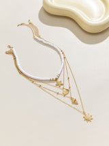 Güney Pasifik Kabuğu Denizyıldızı Çok Katmanlı Kolye Altın