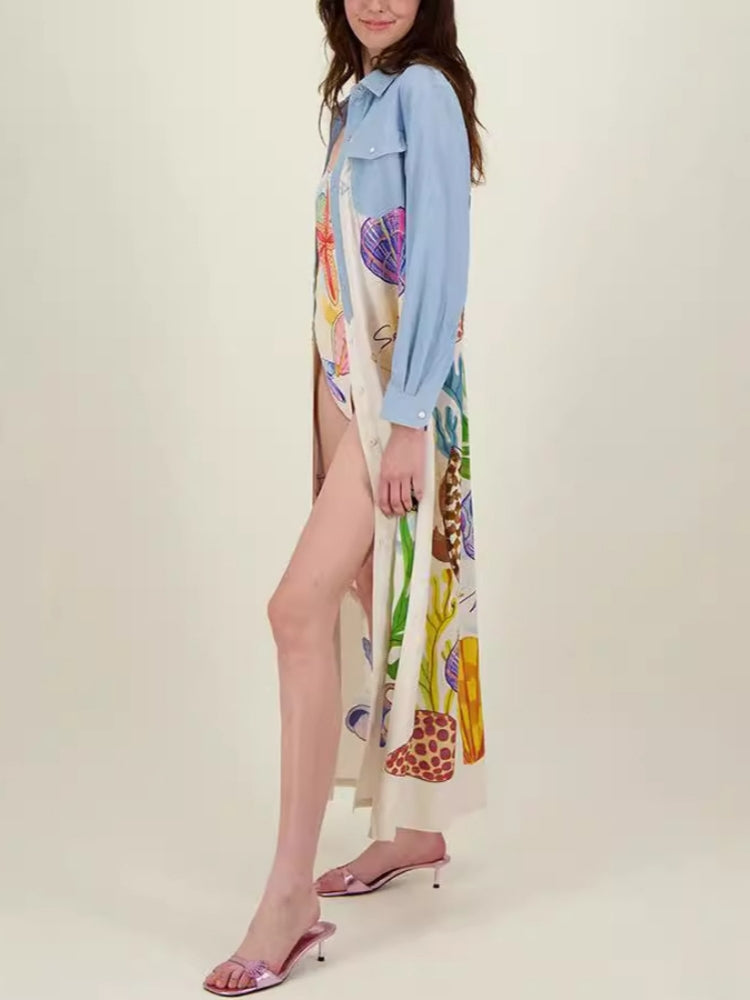 Kişiye Özel Graffiti Günlük Midi Elbise