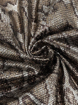 Seksi Vintage Baskılı Parlak Bel Kesik Elbise