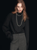 Balıkçı Yaka Puf Kol Bluz