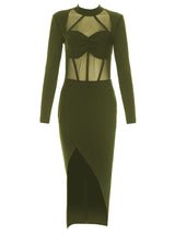 Bandaj Fileli Dar Elbise