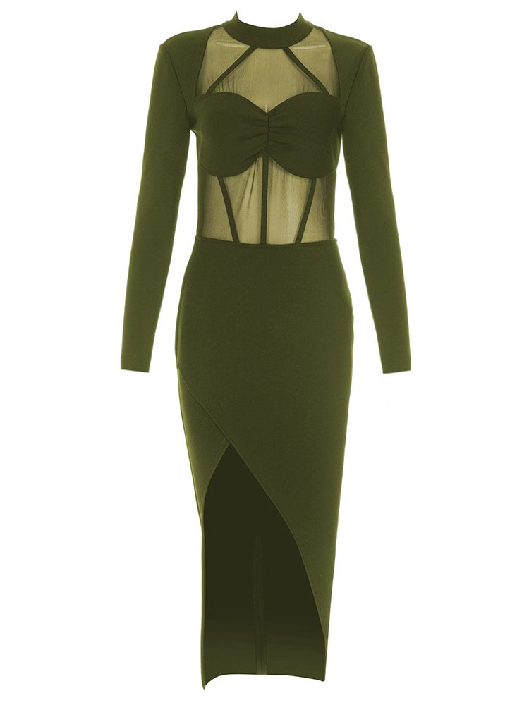 Bandaj Fileli Dar Elbise