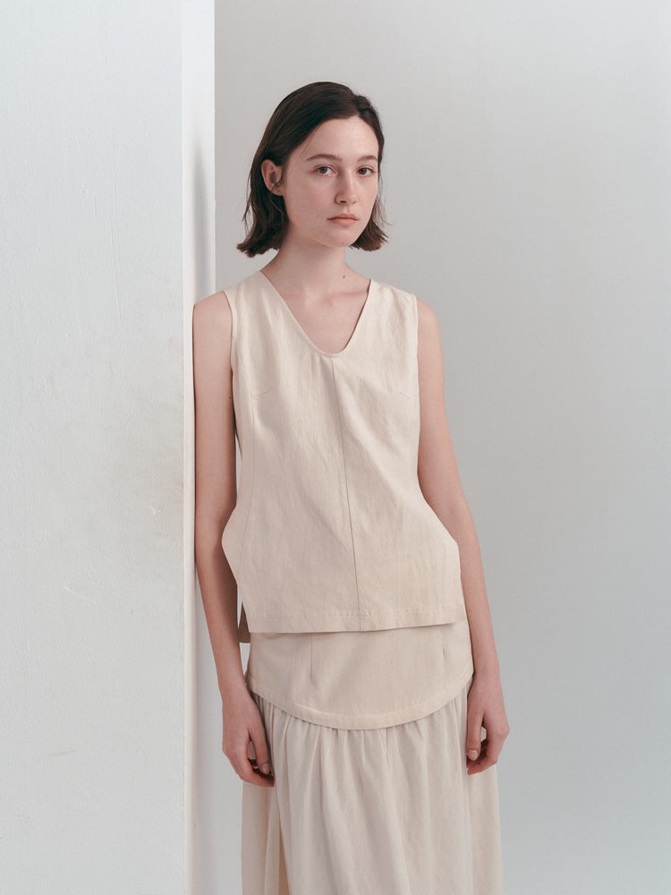 Bol Kesim Günlük V Yaka Bölünmüş Atlet