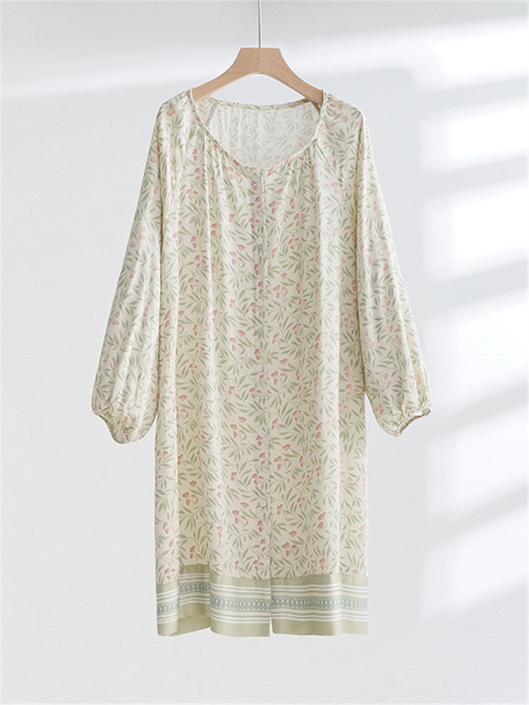 Çiçek Desenli Çentikli Yaka Pijama Takımı