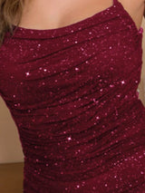 Çapraz Sırtlı Seksi Mini Elbise