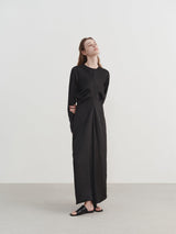 Beli Sıkıştırılmış Piliseli Elbise