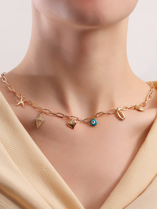 Spiral Kabuk Deniz Yıldızı Kolye