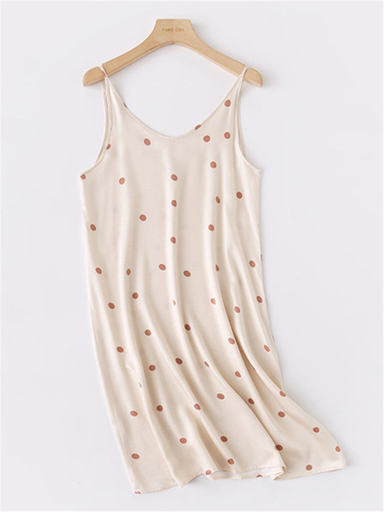 Baskılı Çapraz Sırtlı Cami Elbise