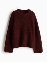 Büyük Boy Mohair Karışımlı Kazak Etek Takımı