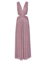Lurex Plunge Maxi Dress