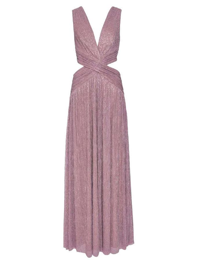 Lurex Plunge Maxi Dress