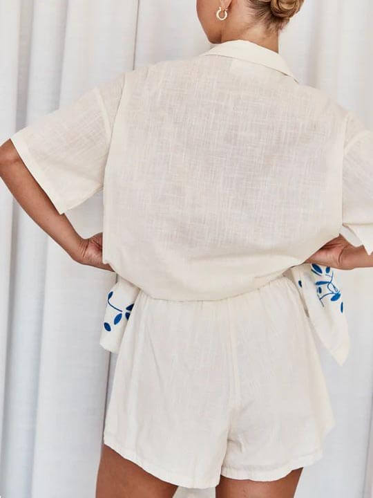 Bol Lastikli Şort Takım