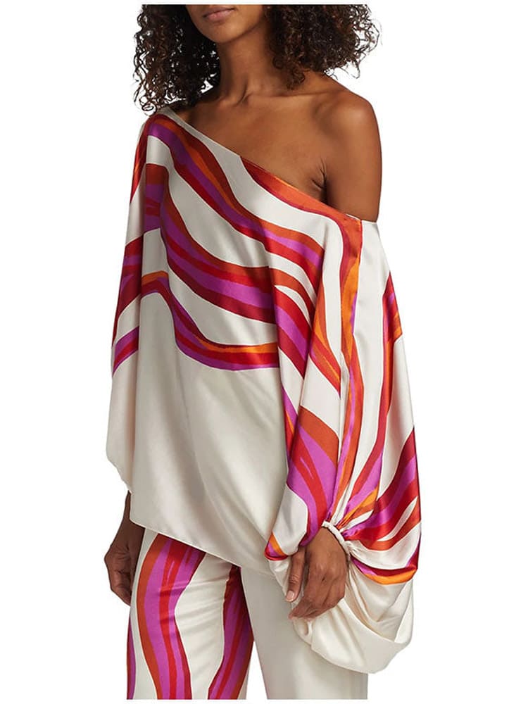 Abstract Waves İkili Takım - Fuşya