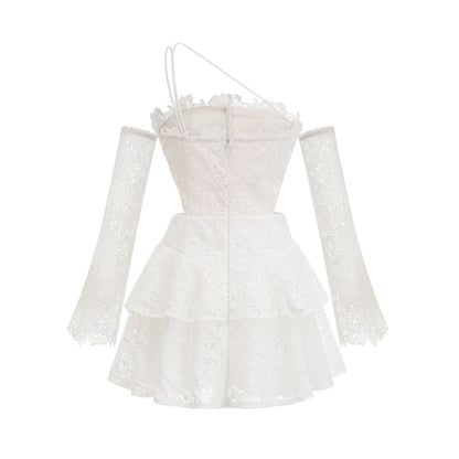 Cyrielle dantel mini elbise