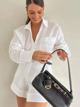 Senela - Pamuklu keten karışımlı iki parçalı set