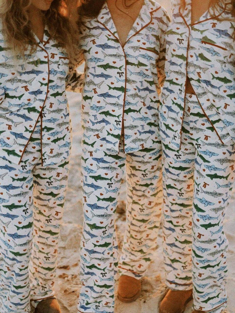 Okyanus Stili Köpekbalığı Pijama Takımı