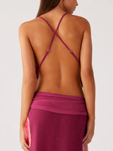 Sweet Charming Print Ruched Skirt Set