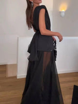 Sheer Mesh Maxi Dress