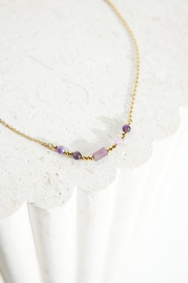 18 Ayar Altın Kaplama Özel Taşlı Kolye Altın