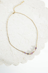 18 Ayar Altın Kaplama Özel Taşlı Kolye Altın