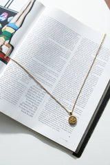 18 Ayar Altın Kaplama Kraliyet Eğreltiotu Kolye