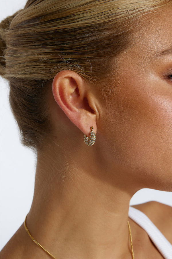 18 Ayar Altın Kaplama Hazinem Ol Küpe Altın