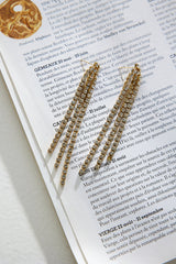 18 Ayar Altın Kaplama Üçlü Parlatıcı Küpe Altın