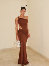Asymmetric Cutout Maxi Dress